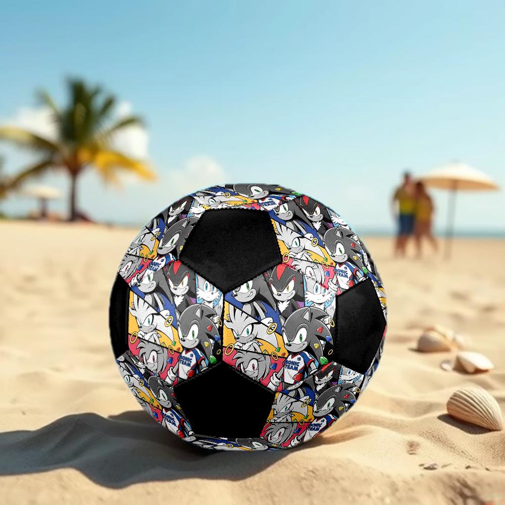 1pc Sonic The Hedgehog Football Soccer Ball Size 5 Indoor Soccer Ball Fashion Colorful Backyard Game -Great For Sports Fans Gift HE84