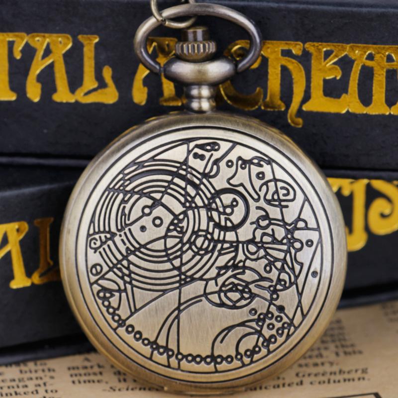 reloj de bolsillo Hombre Bronze Black/Bronze/Silver Exquisite Versatile Quartz Pocket Watch Clock Men Women Gift Steampunk