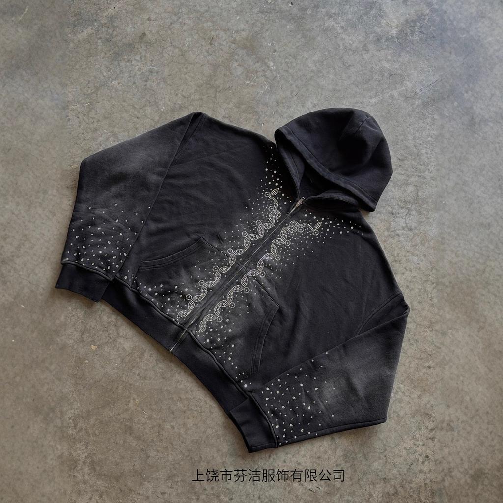 2025 New Dark Style Loose Pullover Zipper Pattern 3D Print Versatile Unisex Long-Sleeve Hoodie