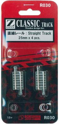 Rokuhan Z Gauge R030 Straight 25mm Rails (Set 4)