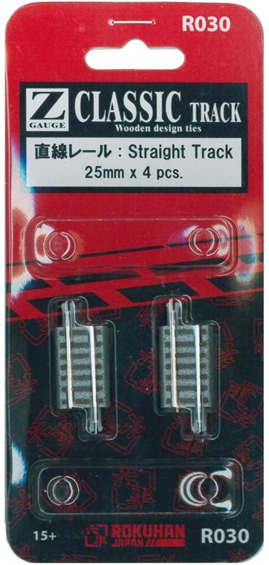Rokuhan Z-масштаб R030 Прямые рельсы 25 мм (Набор 4)