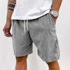 Men's Retro Corduroy Shorts, Casual Loose And Textured Shorts, Solid-color Sport Knee-length Pants