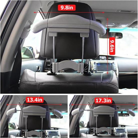 Car Coat Hanger, Multifunctional Retractable Automotive Headrest Back Seat Coat Hanger Hook Organizer Holder For Clothes Coat Suit Jacket Shirts,