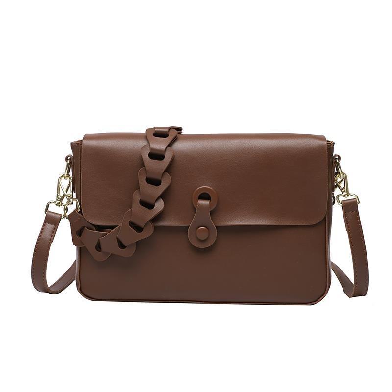 Autumn and Winter New Fashion Box Messenger Bag One Shoulder Armpit Bag Guangzhou High-end Leather OEM