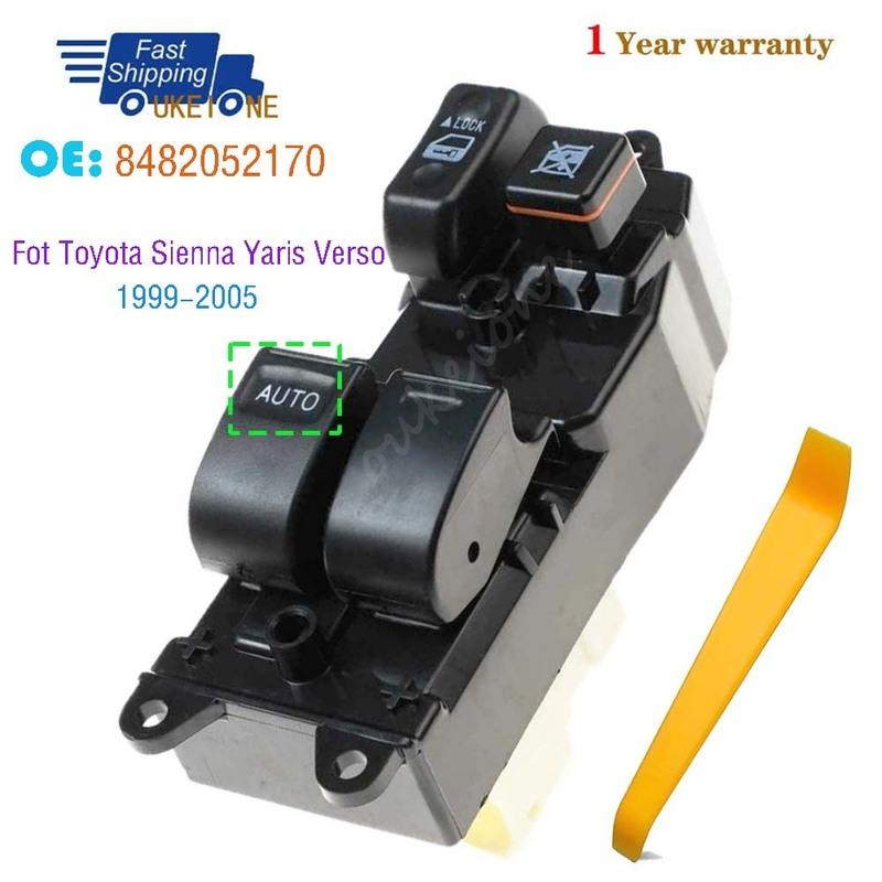 84820-52170 For Toyota Sienna Yaris Verso 1999-2005 Front Left Electric Power Window Switch Lifter Control Button 8482052170