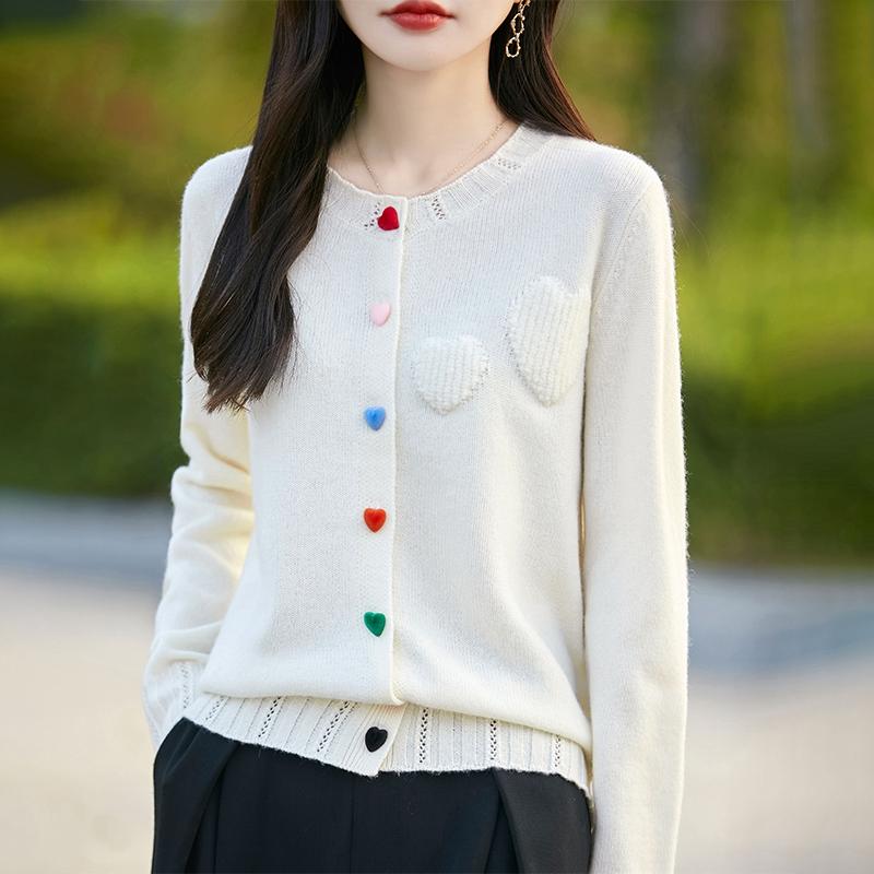 Pulover de damă din cașmir Qinghe cașmir 30% cașmir 70% lână cardigan toamnă și iarnă din cașmir moale și cald