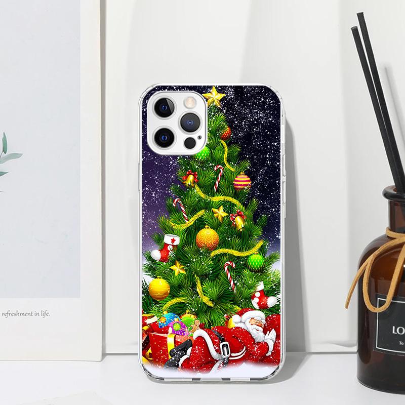 

Christmas Santa Claus Present Phone Case For Iphone 17 Air 16 15 Plus 16E 14 Pro Max 13 Mini 12 11 7 8 SE Fundas Soft Back Cover iPhone 15 Plus
