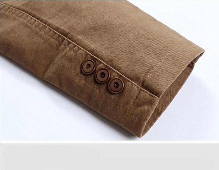 Men's Korean Style Slim-Fit Cotton Blazers - Spring & Autumn Two-Button Jackets In Large Sizes