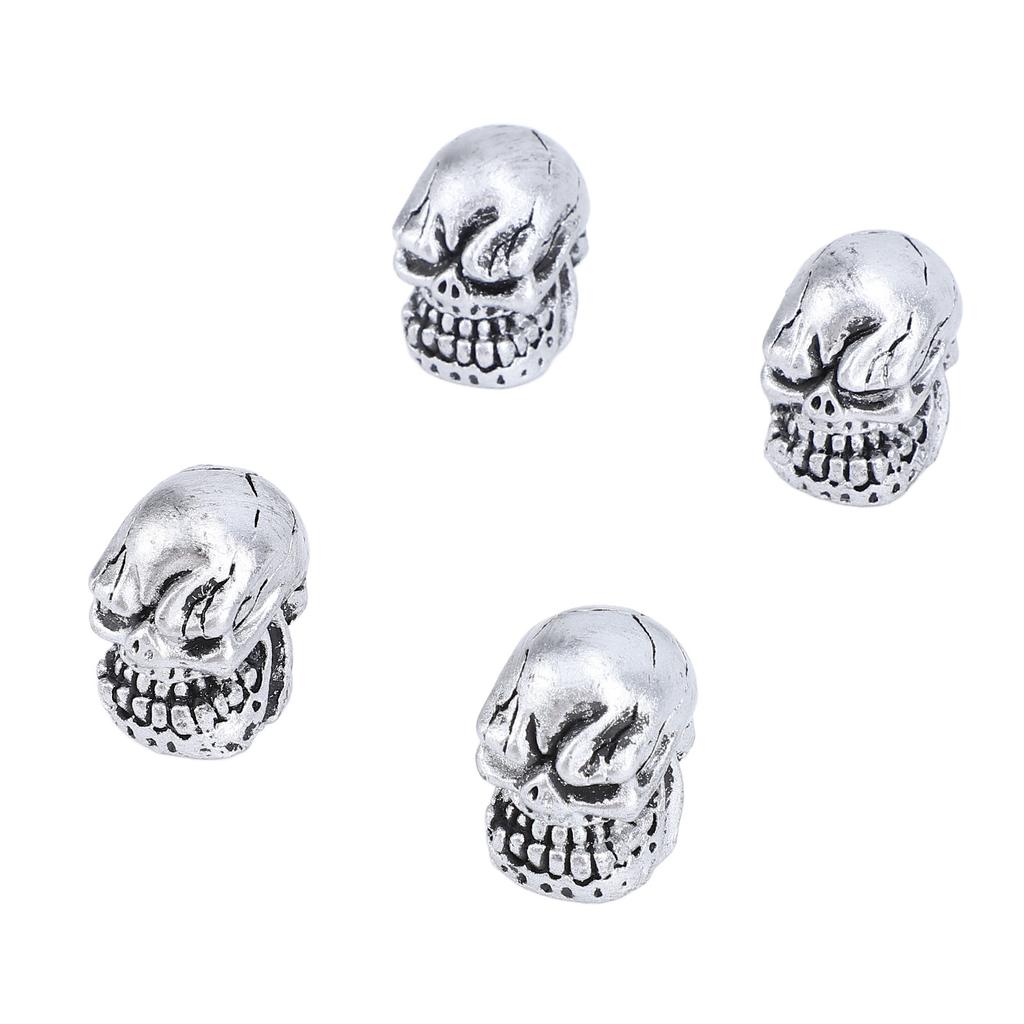 4 Pcs Skull Valve Stem Caps 7mm Diameter Car Tires Valve Stem Caps Airtight Seal for Car Truck Bike