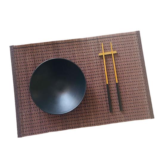 Bamboo Woven Placemat Retangle Shape Thickened Heat-Resistant Oil-Resistant Non-Slip Parties Weddings Banquets