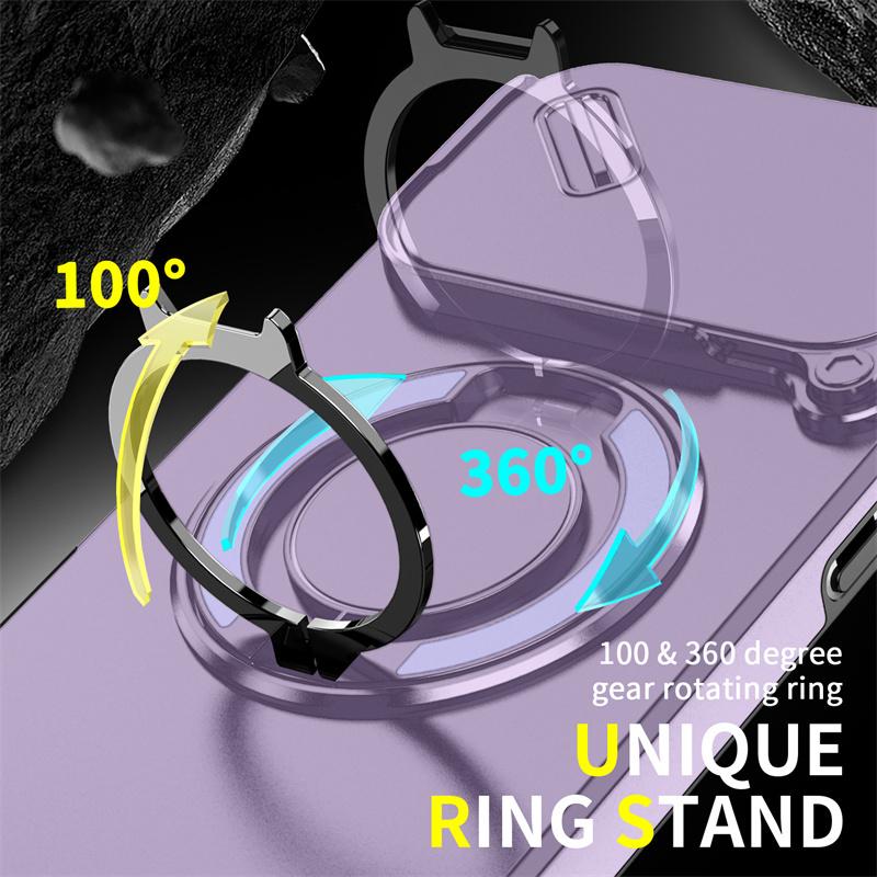 Armor Funda For iPhone 17 Pro Max Case Slide Lens Camera Protector Cover For iPhone17 Pro 17Pro Max Ring Stand Shockproof Coque