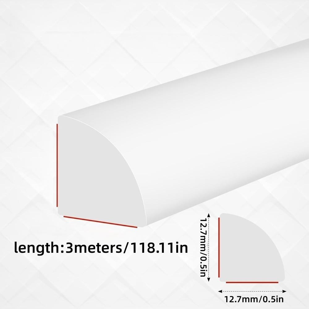 1 Stück 3 Meter/118,11 Zoll Selbstklebende Zierleiste Wandwinkelleiste Dekorleiste Formteil Kantenverzierungleiste Bodenfliesen Winkelleisten