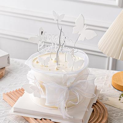 50 peças de topo de cupcake de bolo de papel de arroz comestível de borboleta mista glutinosa