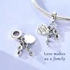 925 Silver Cat Dog Charms Pendants Love Family Beads Fits Original Bracelet Women Gift Sparkling Jewelry