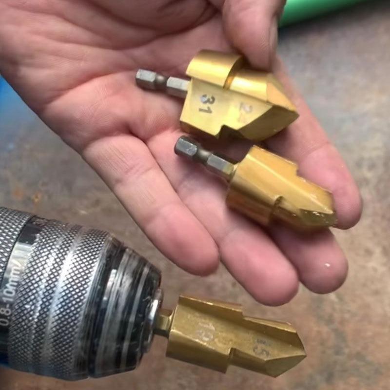 3Pcs PPR Lifting, Stepped Drill Bit, Hexagon Shank Water Pipe Connection Tool 20/25/32mm, Full Open Process