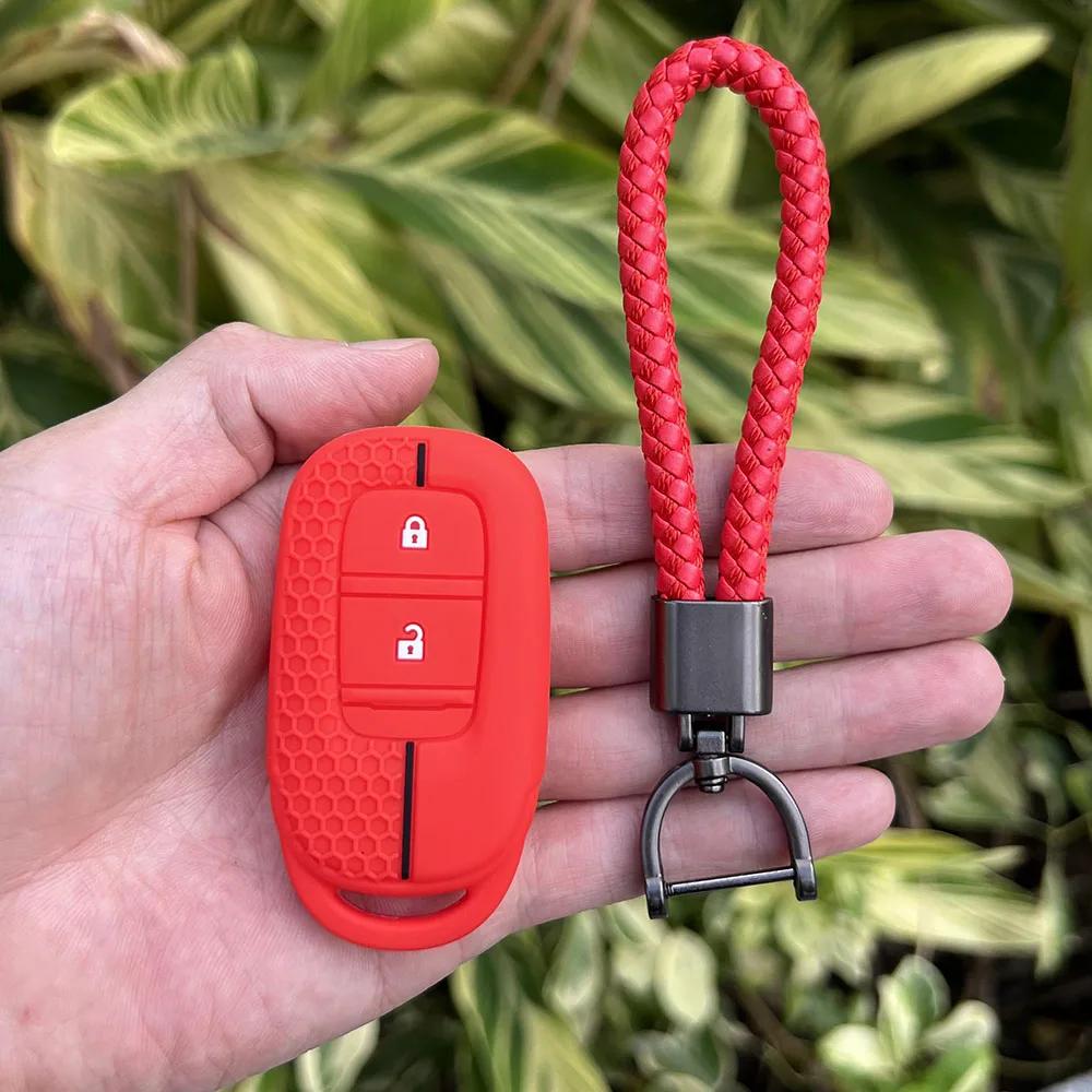 Silicone Car Key Case Fob Keychain for Honda Civic CRV HRV Accord Pilot Fit Freed Vezel Odyssey 2018 - 2022 Rubber Remote Cover
