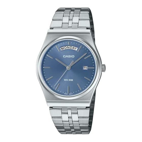 [Casio] CASIO Стандартные аналоговые кварцевые мужские часы MTP-B146D-2AV Серебристый x Синий Международная модель [Параллельный импорт]