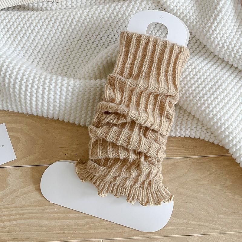 Socks Knitted Socks Solid Color Long Tube Calf Socks Season Stacking Socks Lolita Socks Women