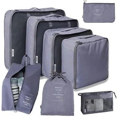 Kostki podróżne, 8-częściowy zestaw kostek podróżnych, składana torba do przechowywania bagażu, lekka torba do przechowywania bagażu