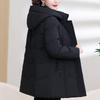 Middle Age Women's Puffer Jackets Winter Vintage Parkas Hooded Plus Size Elegant Thick Warm Down Coats Woman Outerwears