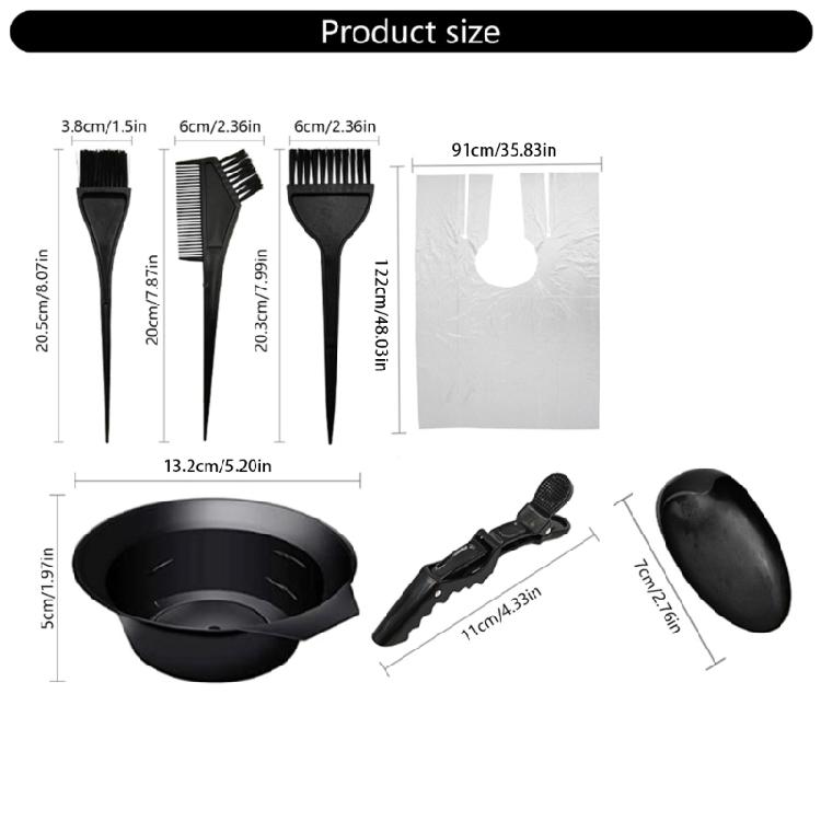 20Piece Hair Coloring Tools Set with Resilient Plastic Brushes Combs for Salon-Like Results At Homes Salon Accuracy