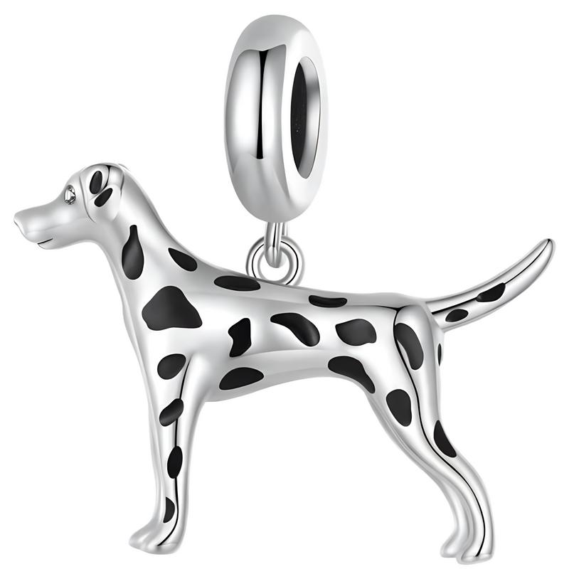 Charms für Pandora Dalmatiener Hund Charm Anhänger Silber 925 Trusky Charms gray