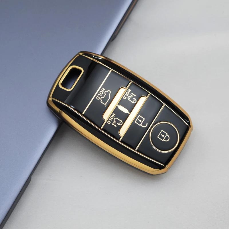 For Kia Sedona Sorento Grand Carnival 5Button Shell Fob Holder Smart Remote Tpu Car Key Case Cover