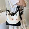High-end bag women's 2025 new fashion printing large-capacity tote bag niche versatile single shoulder messenger bag tide