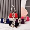 Crystals Bag Diamond Pearl Crossbody Wallets for Women Vintage Elegant Party Handbags Clutch Purses Velvet Luxury Designer Bag
