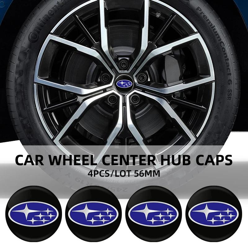 4pcs 56mm Car Wheel Center Hub Cap Badge Emblem Decal Car Stickers For SUBARU WRX STI Forester Impreza Legacy Outback BRZ XV Y17
