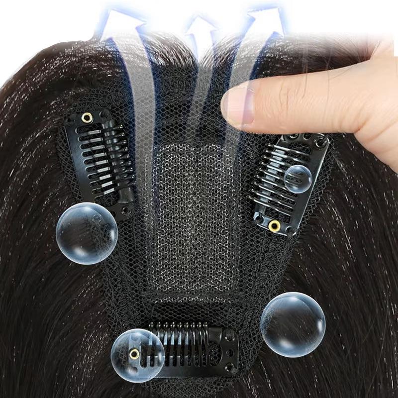 Women's Air Bangs Hair Piece for Concealing White Hair and Adding Volume