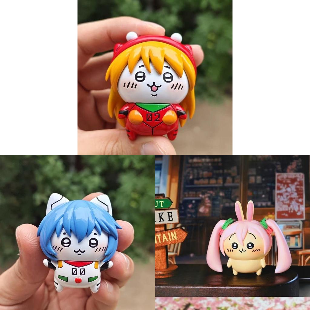 Chiikawausagi Cos Hatsune Miku Pvc Art Toy For Collectors Ussachi And Asuka Character Display
