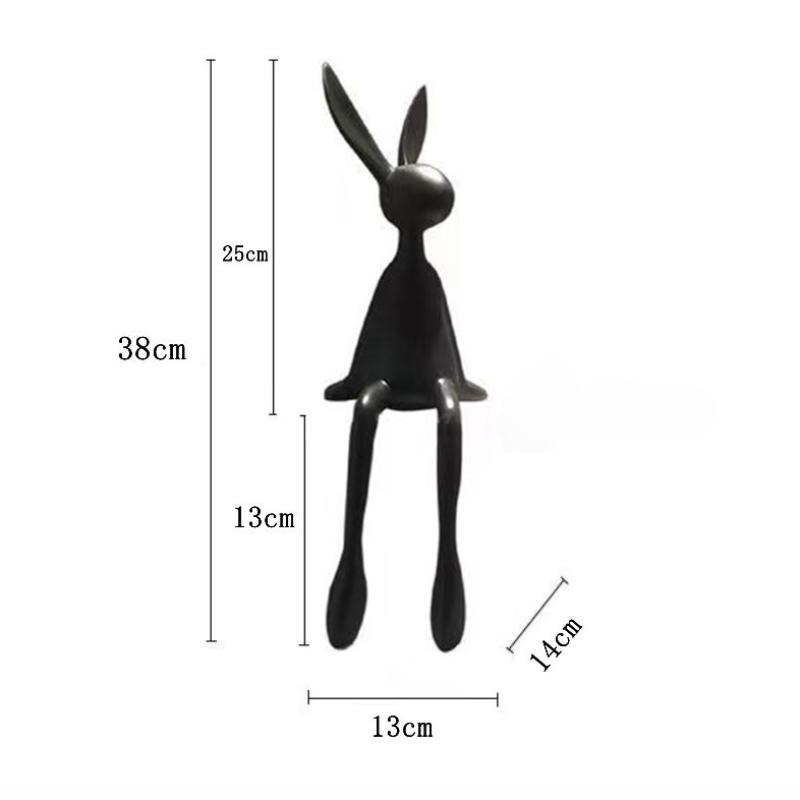 Creative Home Decor Rabbit Statue Abstract Art Sculpture Desk Living Room TV Cabinet Wine Cabinet Handicrafts Ornaments