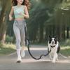 Hands‑Free Elastic Dog Running Leash With Waist Bag Reflective Adjustable Waist Lead For Jogging Walking Medium Large Dogs