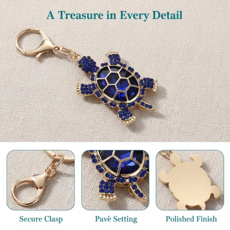 Funny Tortoise Key Ring Womens Luxury Bag Keychain Souvenir Gift For Girlfriend Marine Animal