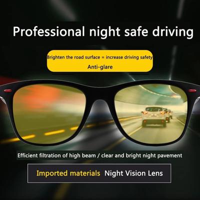High-Definition Day And Night Driving Glasses for Men Women UV Protection Polarized Sunglasses Square Lens Night Vision Glasses