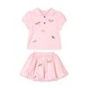 LUSON Girls' Embroidered Polo Dress Set