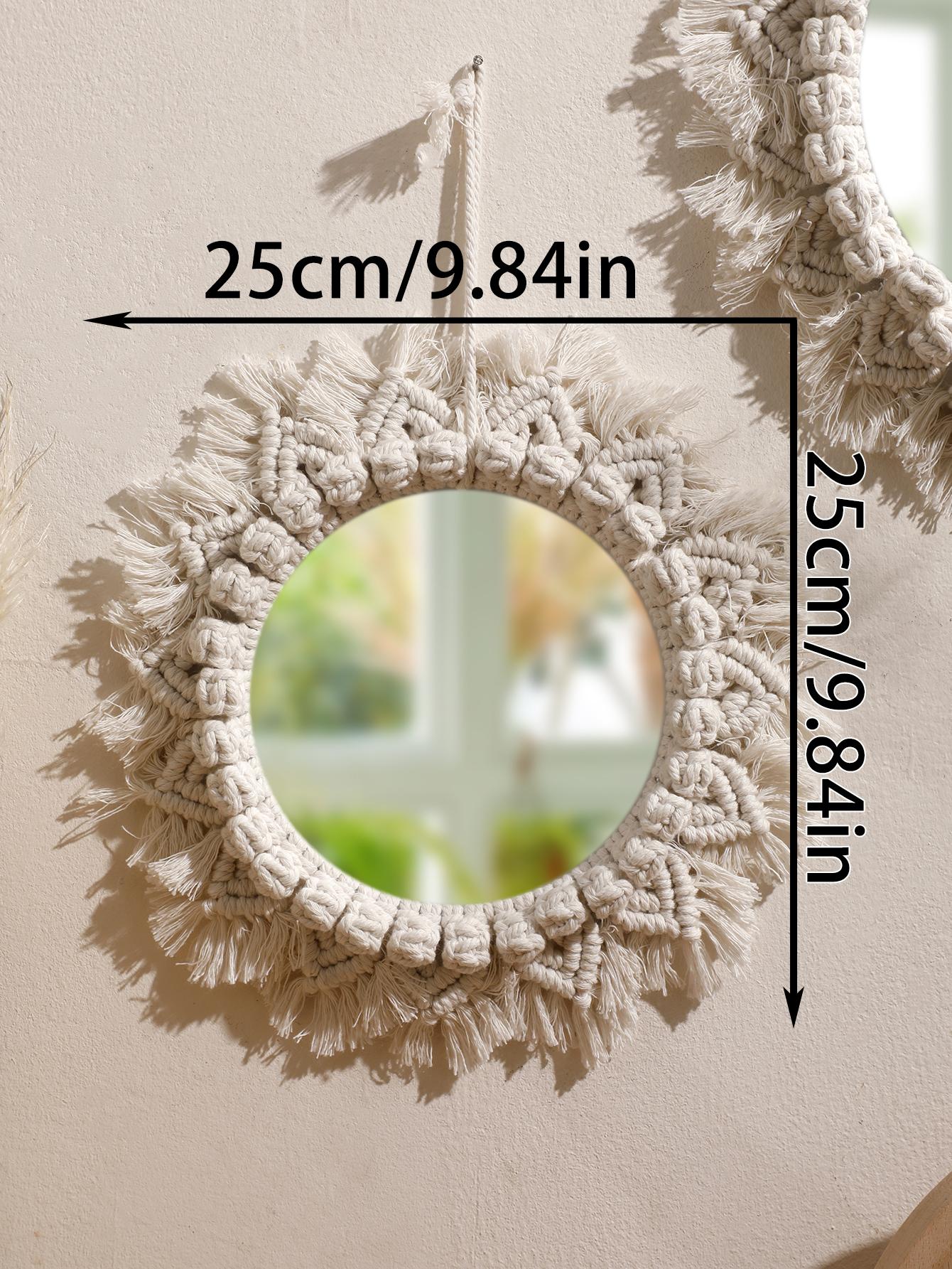 Макраме Зеркало Настенное Декоративные Зеркала для Туалетного столика Общежития Бохо Плетеная Кисточка Домашний Декор для Гостиной Искусство Декоративные Подарки