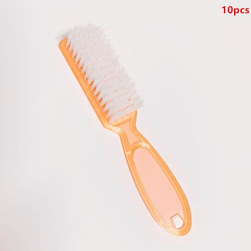 Čisticí štětce na nehty Průhledné dlouhé držadlo Měkké štětce na nehty Multifunkční pětibarevné nástroje na manikúru a pedikúru