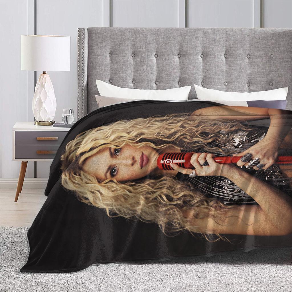 Shakira Deku Pěvačka Pop Měkká Zábavná Plyšová Přikrývka Na Gauč Pro Domácí Dekoraci Cestování Kancelář Flanelové Přehozy Na Postel