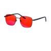 SHINU Glasses Men Women Y2k Red Glasses Orange Lenses for Eyes Anti Light Blue Woman Glasses Help Sleep Better Red Lens Eyewear