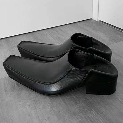Uomo Donna Mocassini Casual con Tacco Alto Scarpe Rovesciate Calzature Mocassini Traspiranti Slip on Scarpe in Pelle Maschili
