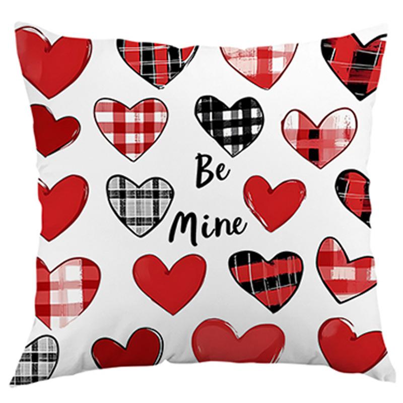 Valentinstag Kissenbezug Liebe Kissenbezug Sofa Wohnzimmer Bettseite Weiche Tasche Rückenlehne Lendenkissenbezug Büro Lendenkissenbezug