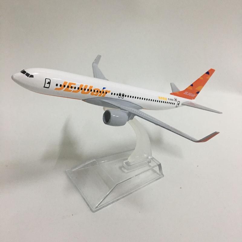 Jason Tutu 16cm Korea Jejuair Airlines Boeing 737 Model Airplane Diecast Metal 1/400 Scale Planes
