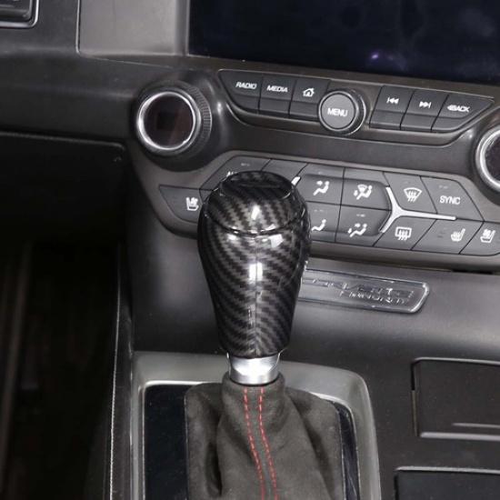 ABS Carbon Interior Gear Head Cover Accessories Trim For Corvette C7 ZR1 2014-19