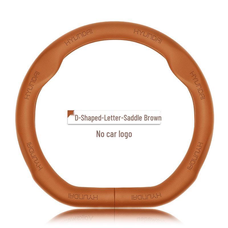 Premium Genuine Leather Steering Wheel Cover for Modern Cars: Mistra, Tucson, Santa Fe, Reina, IX35, IX25, Elantra, Langdong