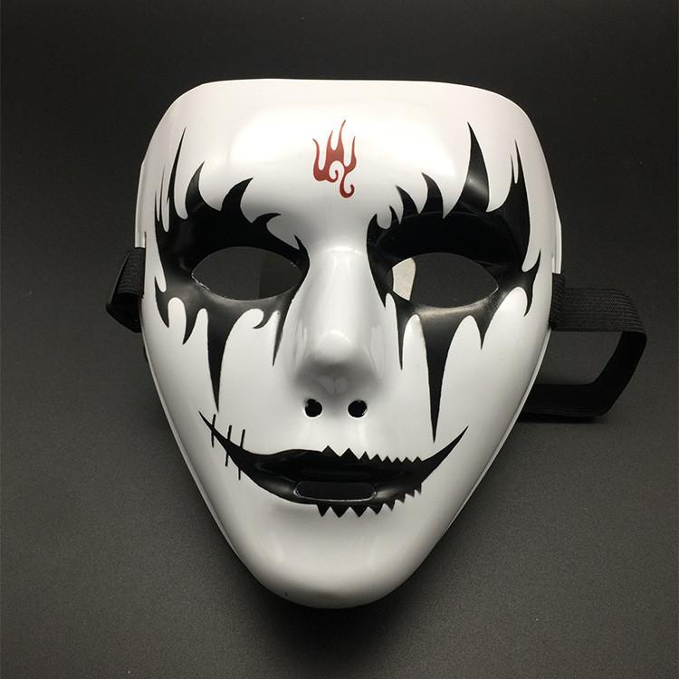 Unique Hand-painted White Full Face Mask For Halloween Costume Parties And Performances