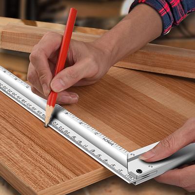 305mm Winkel Metall Zimmermannswinkel Mit Messskala Und Wasserwaage Für Präzise Metallbauarbeiten