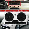 Car Radio Stereo Worn Peeling Button Repair Kit Decals Stickers For Fiat 500 2011 2012 2013 2014 2015 2016