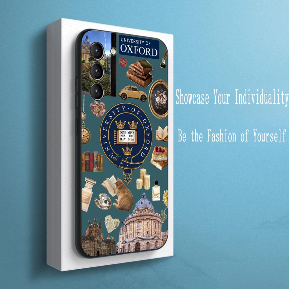 

Oxford University pattern design Phone Case For Samsung Galaxy S26 S25 S24 S23 S22 S21 Plus Ultra Note20 Soft Black Galaxy S23 FE